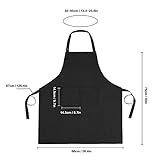 Küchenschürze – Grillschürze – Baumwolle schwarz - 5